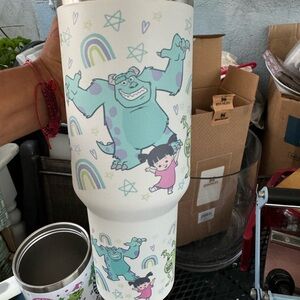 Monsters Inc. Themed Tumbler - White and Blue